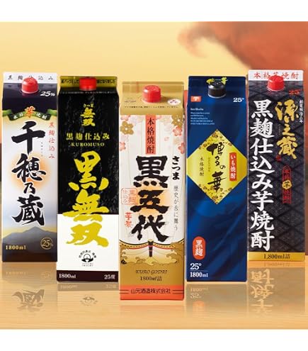 Amazon.co.jp: 焼酎セット 本格芋焼酎 1.8L 紙パック 飲み比べ 6本
